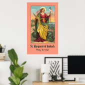 St. Margaret met Dragon en reurrection Banner Poster (Thuiskantoor)