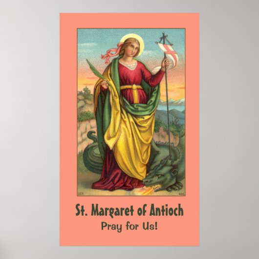 St. Margaret met Dragon en reurrection Banner Poster (Voorkant)