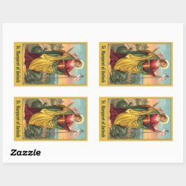 St. Margaret met Dragon en reurrection Banner Rechthoekige Sticker