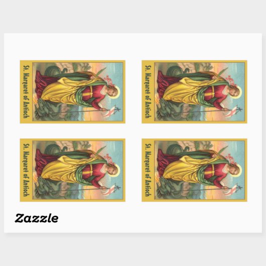 St. Margaret met Dragon en reurrection Banner Rechthoekige Sticker (Vel)