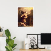St. Margaret naast de verdwenen duivel (paneel) Poster (Thuiskantoor)