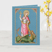 St. Margaret of Antioch (SAU 038) Blank Greeting Kaart (Gele Bloem)