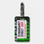 St. Margaret Street - Stad van Westminster Bagagelabel (Achterkant verticaal)