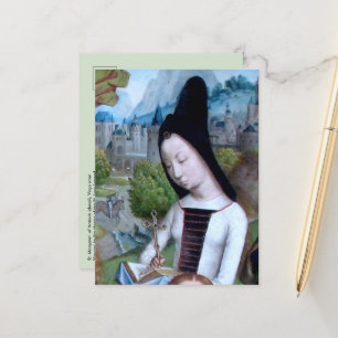 St. Margaret van Antioch (detail; M 070) Briefkaart