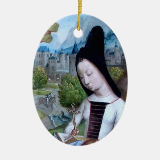 St. Margaret van Antioch (detail; M 070) Keramisch Ornament (Voorkant)