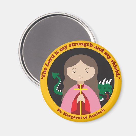 St. Margaret van Antioch Magneet (Voorkant / Achterkant)