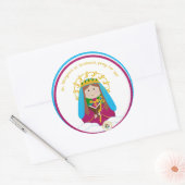 St. Margaret van Schotland Ronde Sticker (Envelop)