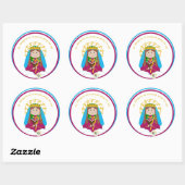 St. Margaret van Schotland Ronde Sticker (Vel)