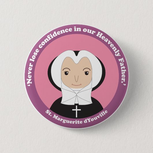 St. Marguerite d'Youville Ronde Button 5,7 Cm (Voorkant)