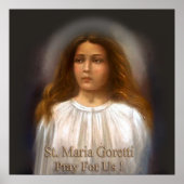 St Maria Goretti bidden voor ons. Poster (Voorkant)