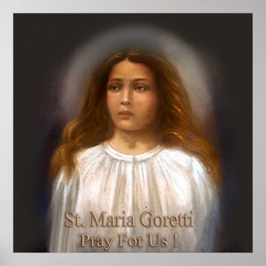 St Maria Goretti bidden voor ons. Poster (Voorkant)