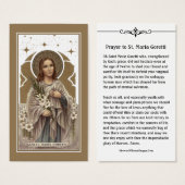St. Maria Goretti Katholieke Prayer Heilige Kaart (Voorkant /achterkant)