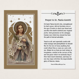 St. Maria Goretti Katholieke Prayer Heilige Kaart