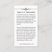 St. Maria Goretti Katholieke Prayer Heilige Kaart Plaatskaartje (Achterkant)