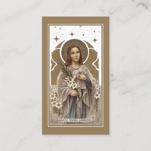 St. Maria Goretti Katholieke Prayer Heilige Kaart Plaatskaartje (Voorkant)