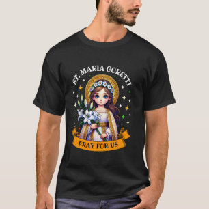 St Maria Goretti Lelie Heiligen Katholieke Heilige T-shirt