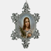 St. Maria Goretti Martyr Tin Sneeuwvlok Ornament (Links)