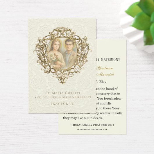 St. Maria Goretti & St. Pier Giorgio Wedding Visitekaartje (Bureau)