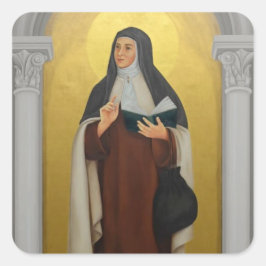 St. Maria Maravillas de Jesus Carmelite Nun Vierkante Sticker