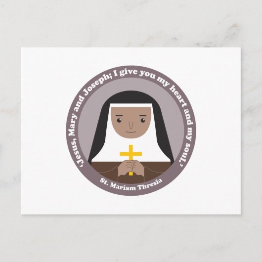 St. Mariam Thresia Briefkaart (Voorkant)