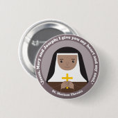 St. Mariam Thresia Ronde Button 5,7 Cm (Voorkant /achterkant)