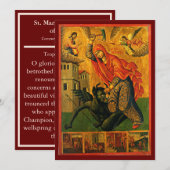 St. Marina (Margaret) icoon gebedskaart Feestdagenkaart (Voorkant / Achterkant)