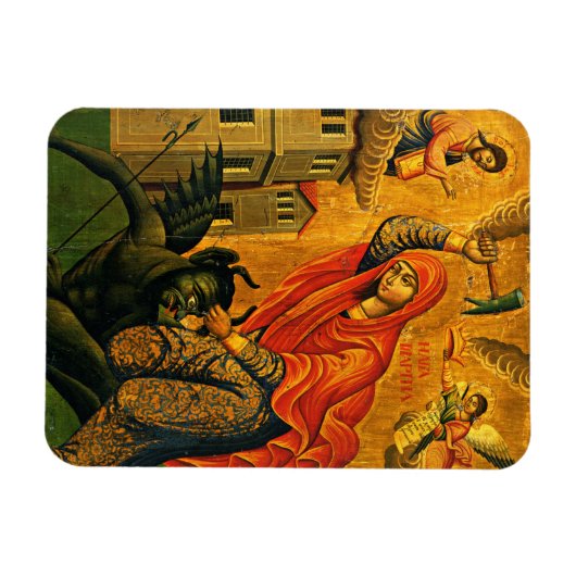 St. Marina (Margaret) icoon magneet (Horizontaal)