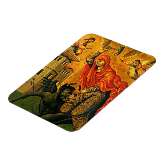 St. Marina (Margaret) icoon magneet (Linkerzijde)