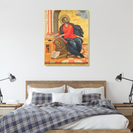 St. Mark - by Tzanes Emmanuel (1657) Canvas Afdruk (Insitu (Slaapkamer))