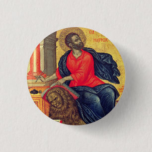 St. Mark - by Tzanes Emmanuel (1657) Ronde Button 3,2 Cm