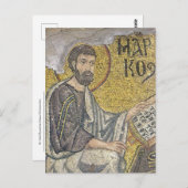 St. Mark Byzantijnse mozaïek orthodoxe icoon Briefkaart (Voorkant / Achterkant)