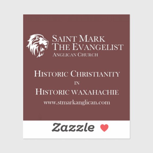 St. Mark de Evangelist Anglicaanse vinyl sticker (Vel)