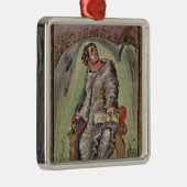 St. Mark op zijn bureau Metalen Ornament (Rechts)