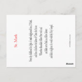 St. Mark Prayer Card Briefkaart (Achterkant)