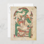 St. Mark, uit een evangelie van Corbie Abbey Briefkaart (Voorkant / Achterkant)