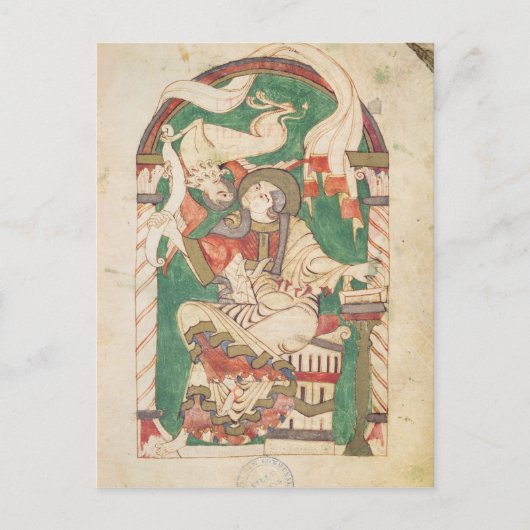 St. Mark, uit een evangelie van Corbie Abbey Briefkaart (Voorkant)