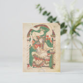 St. Mark, uit een evangelie van Corbie Abbey Briefkaart (Staand voorkant)