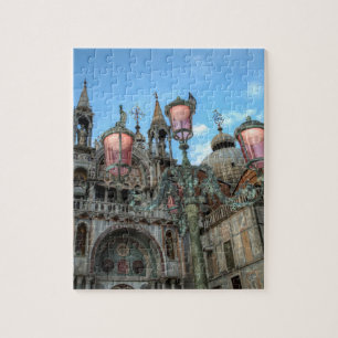 St. Marks and Lamp, Venice, Italië Legpuzzel