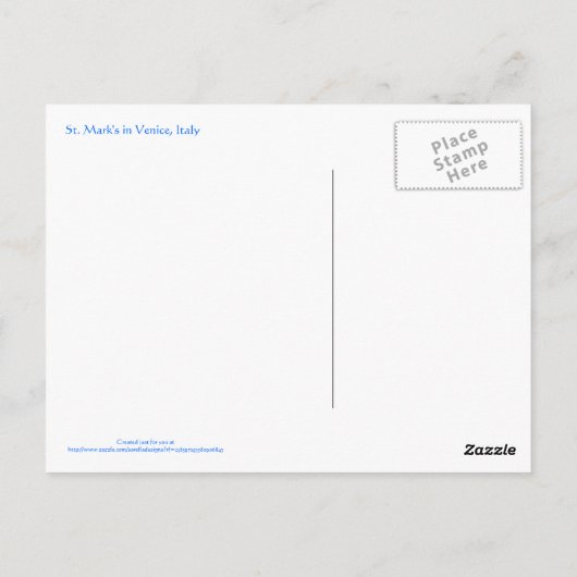 St. Mark's Angels Briefkaart (Achterkant)