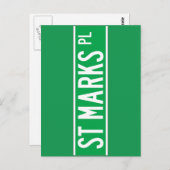 St. Mark's Place, New York Street Sign Briefkaart (Voorkant / Achterkant)
