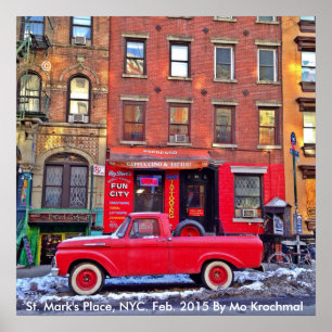 St. Mark's Place, NYC februari 2015 Poster
