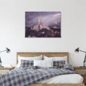 St. Mark's Place, Venice (Moonlight) gegraveerd do Canvas Afdruk (Insitu (Slaapkamer))