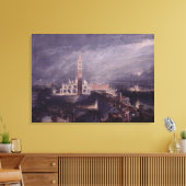 St. Mark's Place, Venice (Moonlight) gegraveerd do Canvas Afdruk (Insitu (Woonkamer))