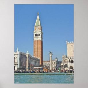 St. Marks Plaza en Tower - Venice, Italië - Foto Poster