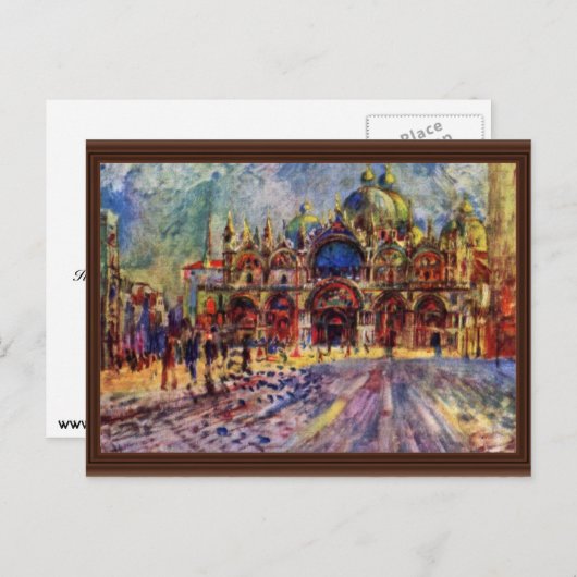 St. Mark's Square in Venetië door Pierre-Auguste Briefkaart (Voorkant / Achterkant)