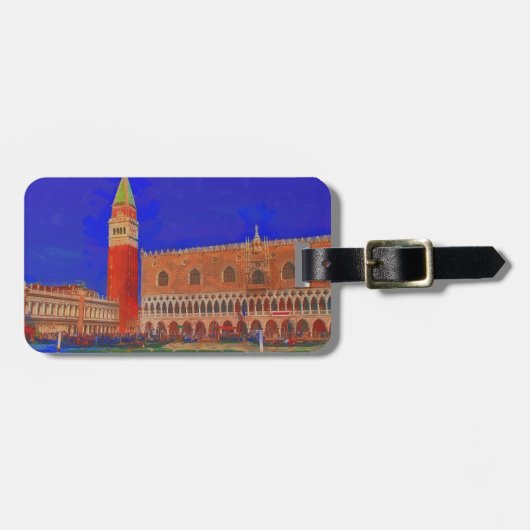 St. Mark's Square Piazzetta schilderij Bagagelabel (Voorkant horizontaal)