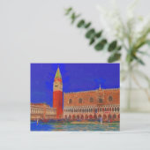 St. Mark's Square Piazzetta schilderij Briefkaart (Staand voorkant)