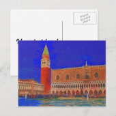 St. Mark's Square Piazzetta schilderij Briefkaart (Voorkant / Achterkant)