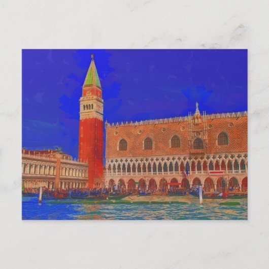 St. Mark's Square Piazzetta schilderij Briefkaart (Voorkant)