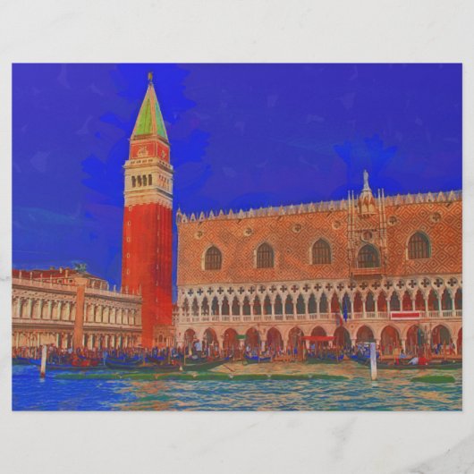 St. Mark's Square Piazzetta schilderij Flyer (Voorkant)